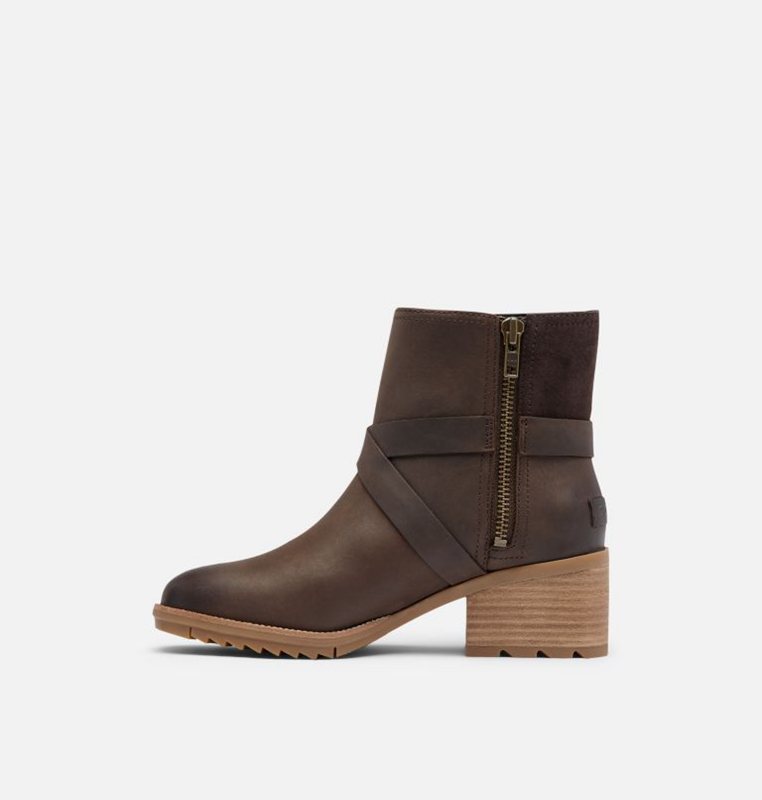 Sorel Dam Stövlar Svarta Brun - Cate™ Buckle Mid - PUN-257013